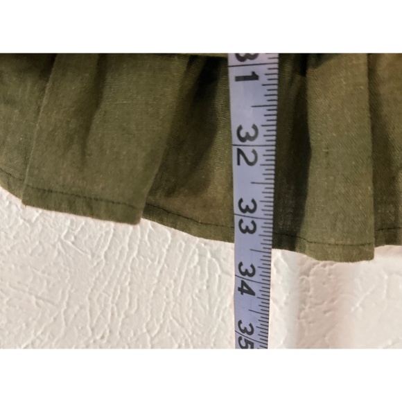 Tallerdevestuario of Colombia Green Adjustable Cotton Maxi Skirt, Lg - Picture 7 of 9